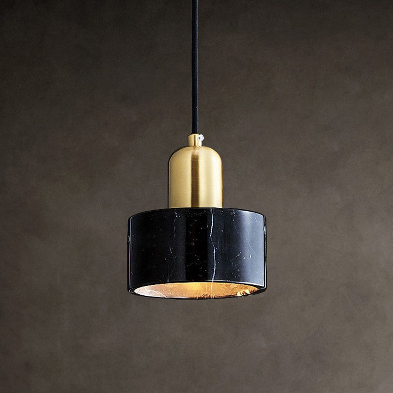 Nordische moderne zylindrische Form Pendellicht Licht Marmor kleines Suspension Licht für Wohnzimmer