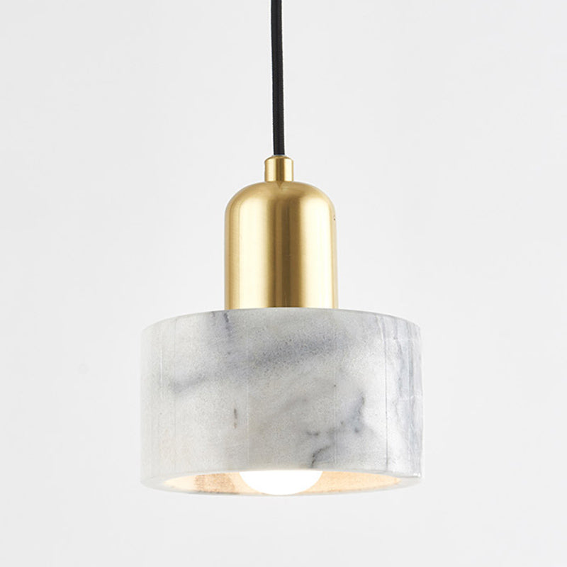 Nordische moderne zylindrische Form Pendellicht Licht Marmor kleines Suspension Licht für Wohnzimmer