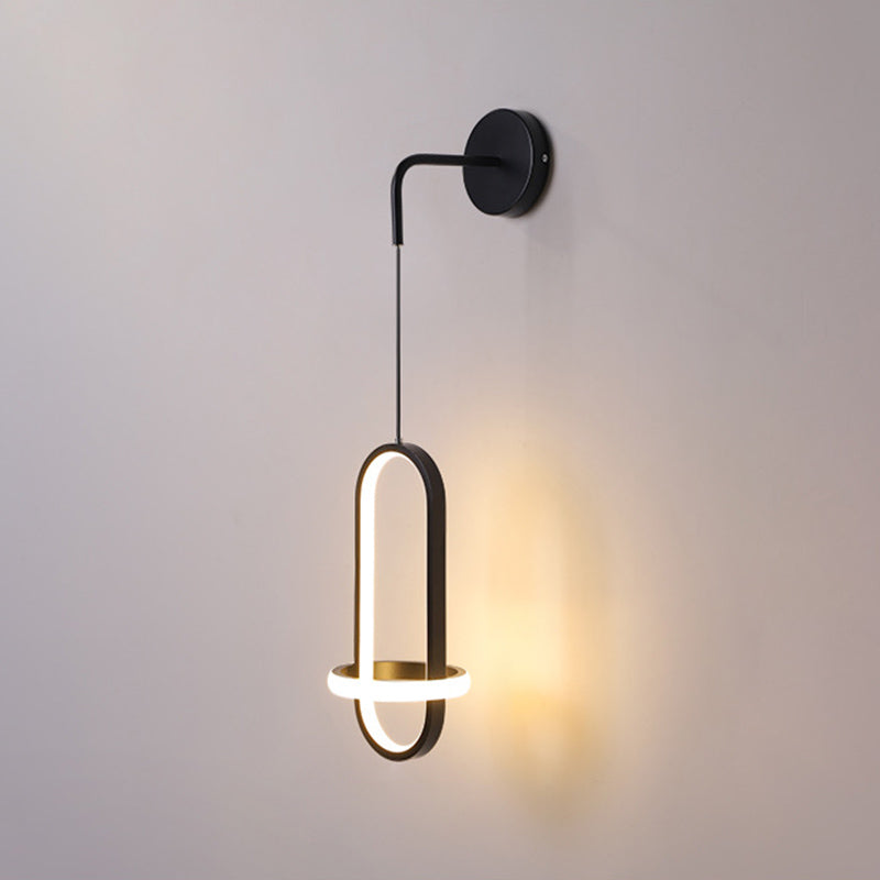 Ultramoderne ring wandbevestiging verlichting aluminium wand gemonteerd verlichtingsarmatuur voor woonkamer