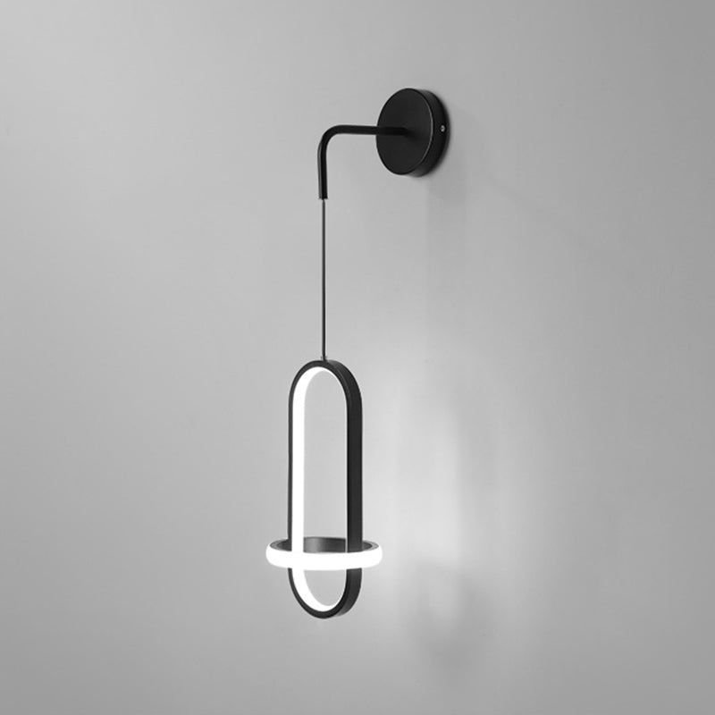 Ultramoderne ring wandbevestiging verlichting aluminium wand gemonteerd verlichtingsarmatuur voor woonkamer