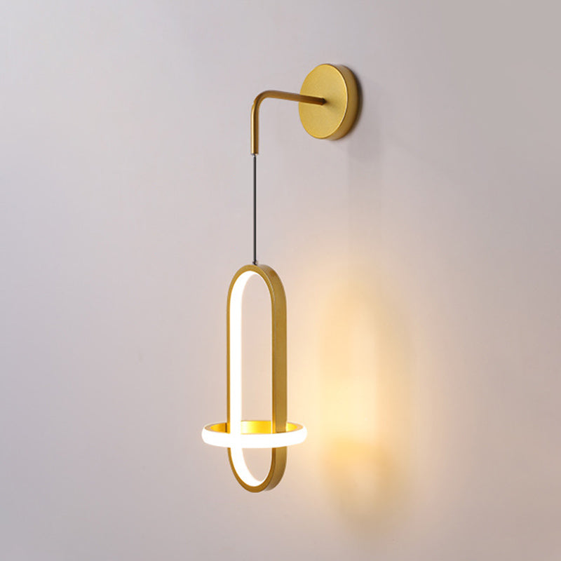 Ultramoderne ring wandbevestiging verlichting aluminium wand gemonteerd verlichtingsarmatuur voor woonkamer