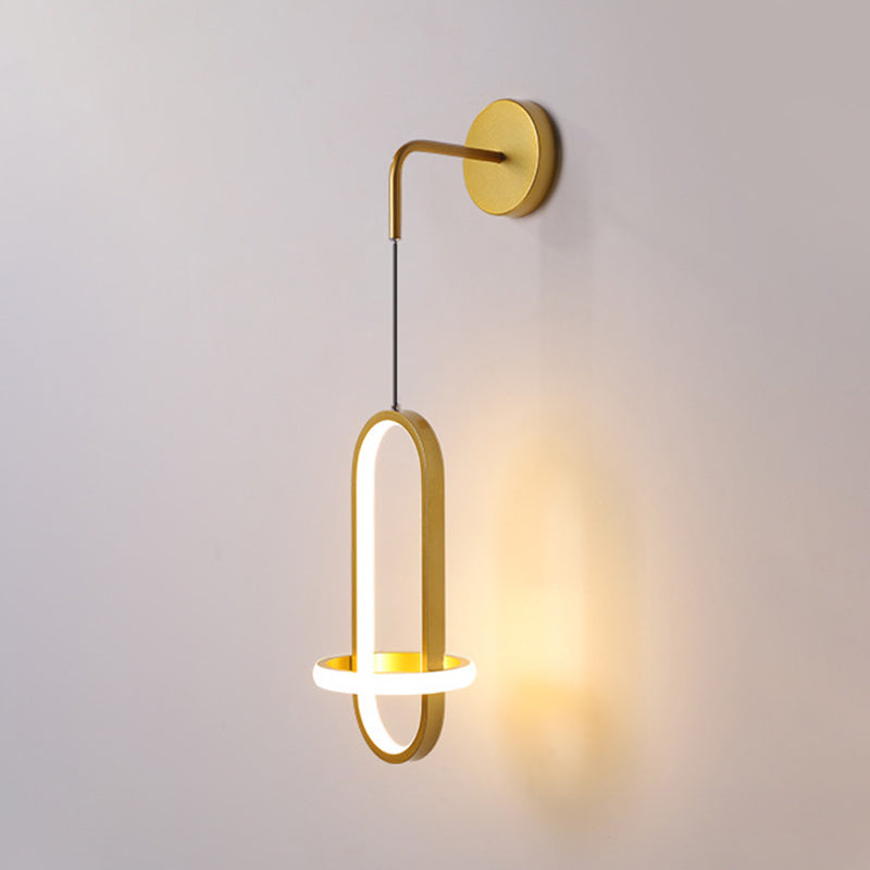 Ultramoderne ring wandbevestiging verlichting aluminium wand gemonteerd verlichtingsarmatuur voor woonkamer