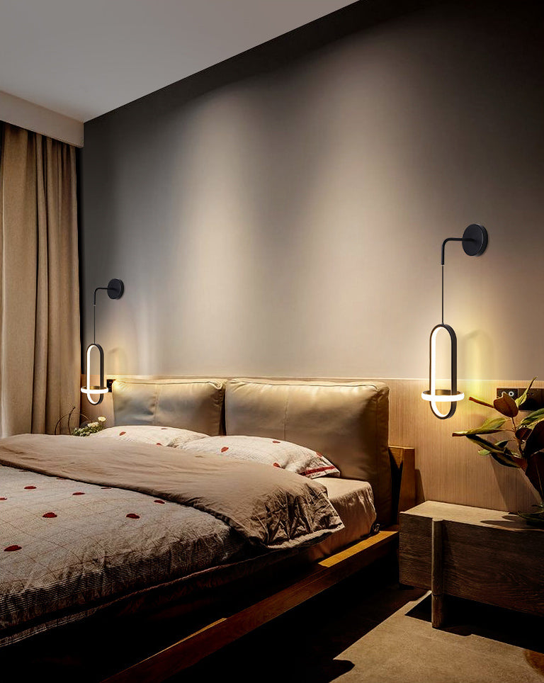 Ultramoderne ring wandbevestiging verlichting aluminium wand gemonteerd verlichtingsarmatuur voor woonkamer