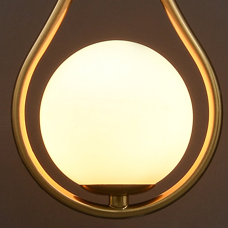 Modern Style Teardrop Sconce Light Fixture Glass Bedroom Wall Mounted Light Fixture