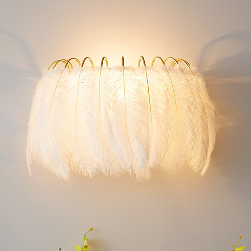 Lampada rotonda SCONCE FIETURE NORDIC CREATIVE PIETERE 1 PLARIZZA LIGHT per camera da letto