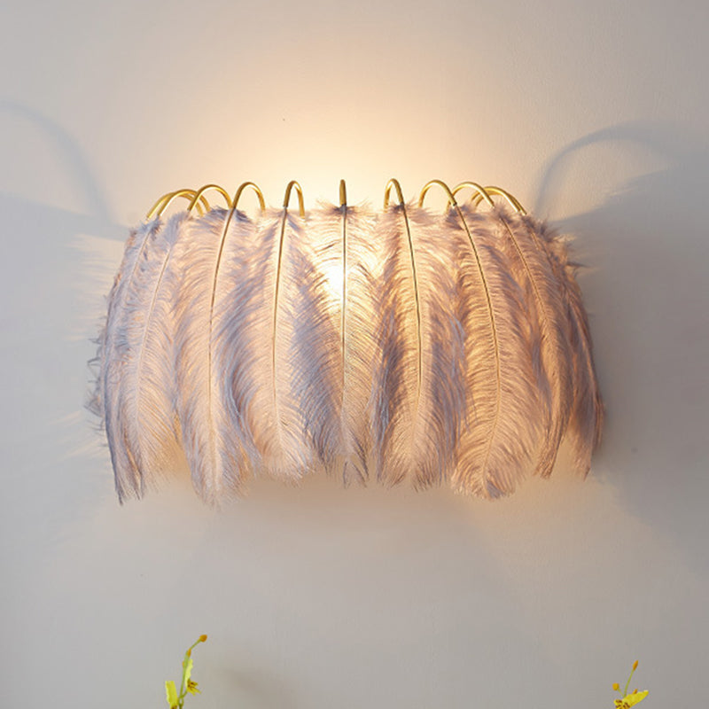 Lampada rotonda SCONCE FIETURE NORDIC CREATIVE PIETERE 1 PLARIZZA LIGHT per camera da letto