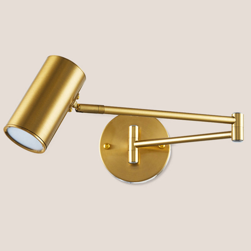 Swing Arm Wall Sconce Modern Minimalist Style Metal 1 Light Sconces for Bedroom