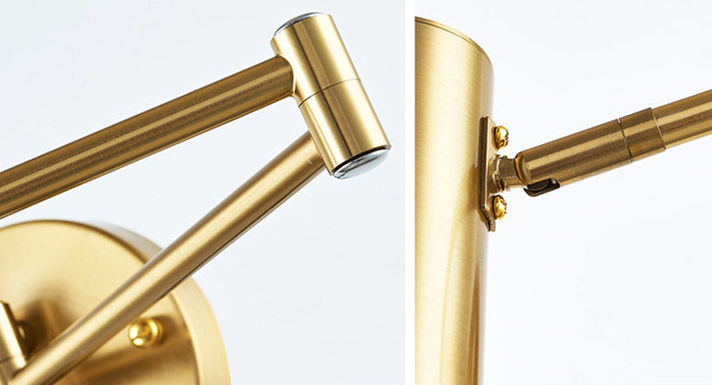 Swing Arm Wall SCONCE Moderne minimalistische stijl Metal 1 Lichte stukken voor slaapkamer