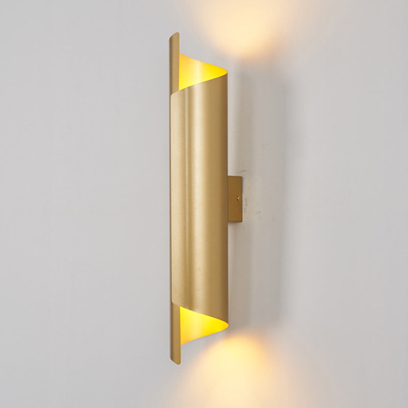 Light Modern Luxury Style Cylinderical Sconce Light Fixture Metal 1 Light Sconces