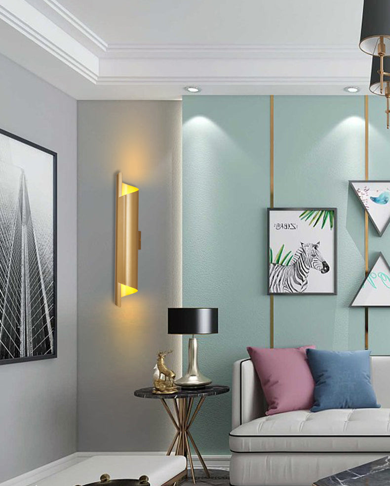 Light Modern Luxury Style Cylinderical Sconce Light Fixture Metal 1 Light Sconces