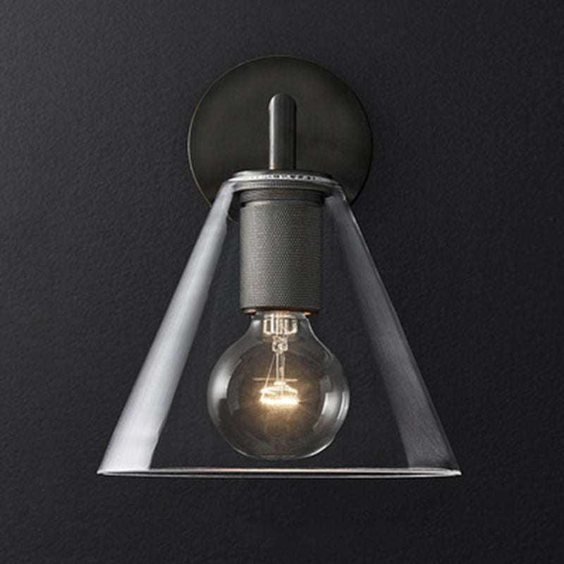 Retro minimalistische stijl kegel sconce verlichtingsmakerij glazen sconces voor slaapkamer
