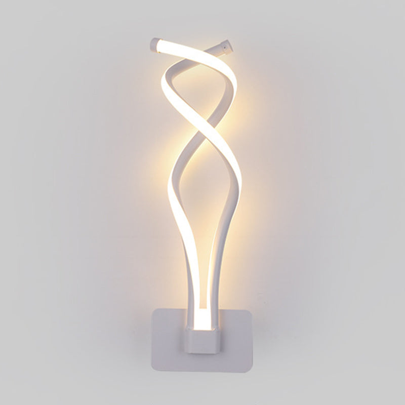 Twist Sconce Light Fixture Modern Minimalist Style Plastic Sconces for Living Room