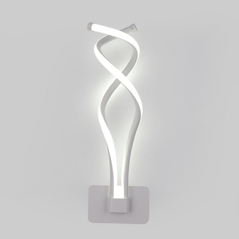 Twist Sconce Light Fixture Modern Minimalist Style Plastic Sconces for Living Room