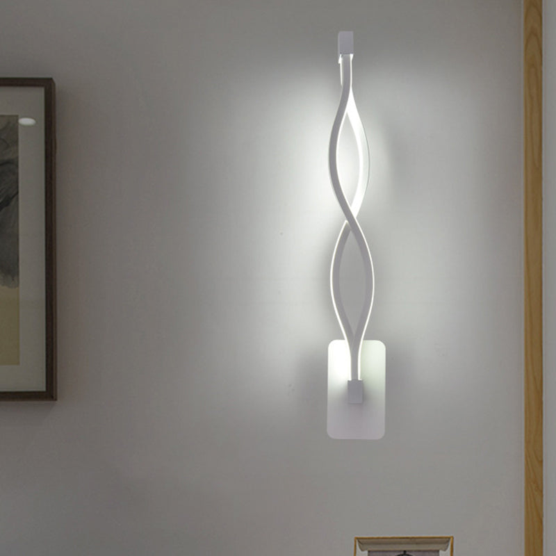 Twist Sconce Light Fixture Modern Minimalist Style Plastic Sconces for Living Room