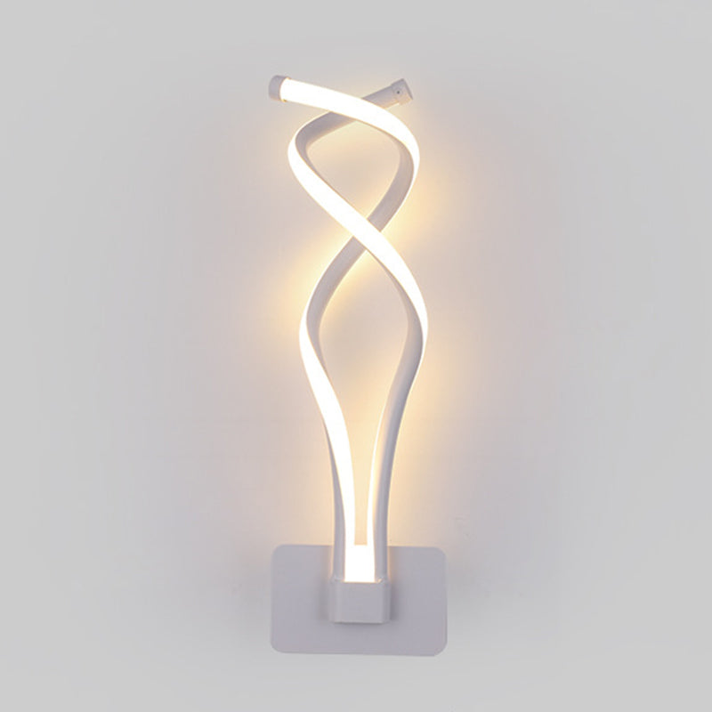 Twist Sconce Light Fixture Modern Minimalist Style Plastic Sconces for Living Room