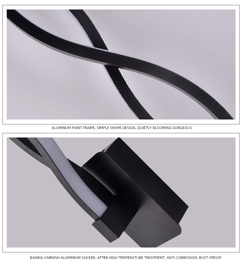 Twist Sconce Light Fixture Modern Minimalist Style Plastic Sconces for Living Room