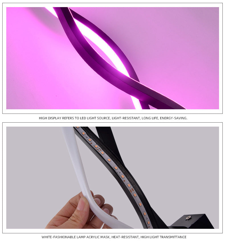 Twist Sconce Light Fixture Modern Minimalist Style Plastic Sconces for Living Room