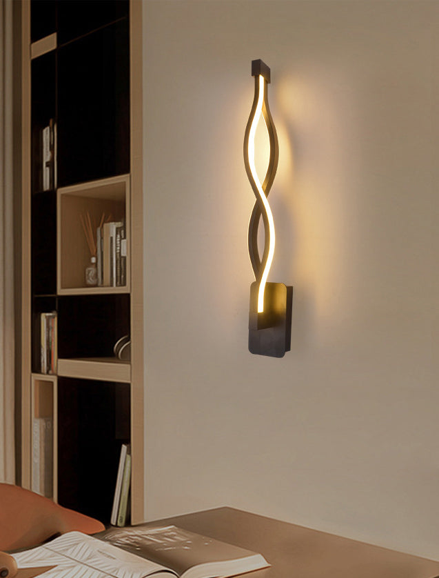 Twist Sconce Light Fixture Modern Minimalist Style Plastic Sconces for Living Room