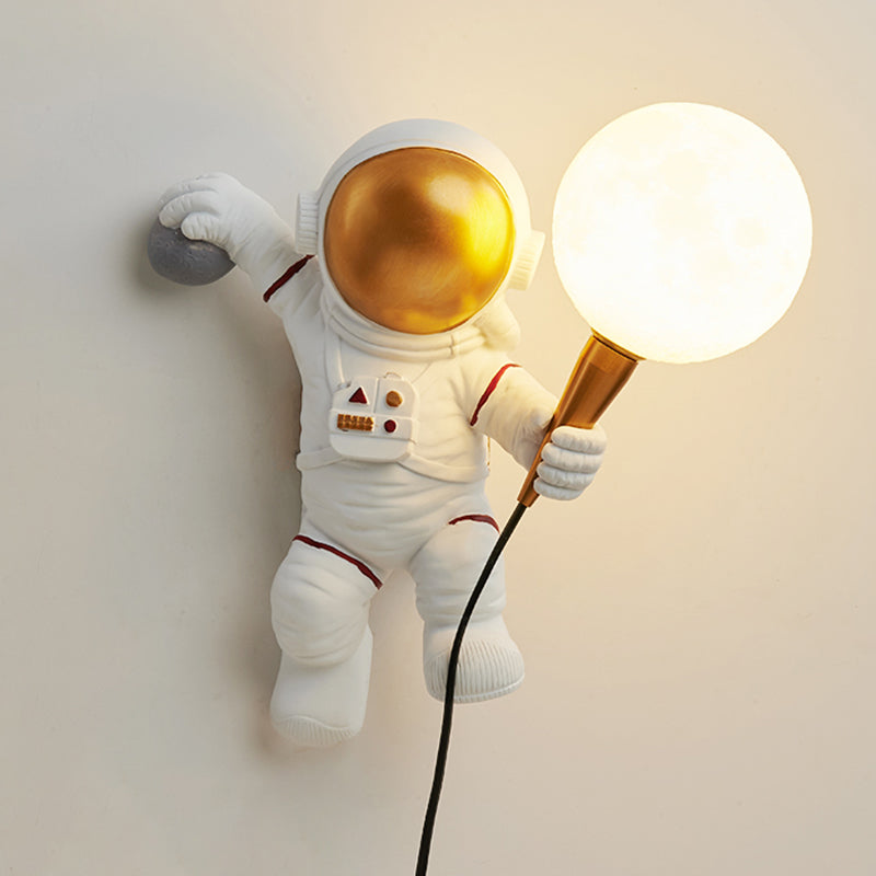 Astronaut Modeling Spherical Wall Sconce Lights Creative Resin Sconces