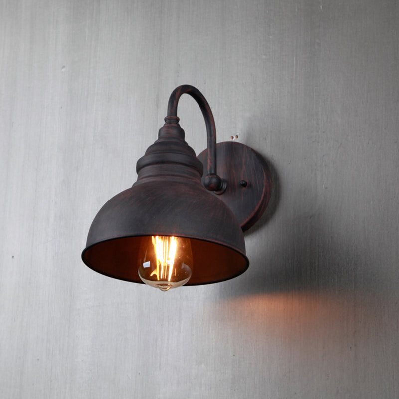 Retro Industrial Style Gooseneck Stem Wall Sconce Lights 1 Light Aluminum Alloy Sconces