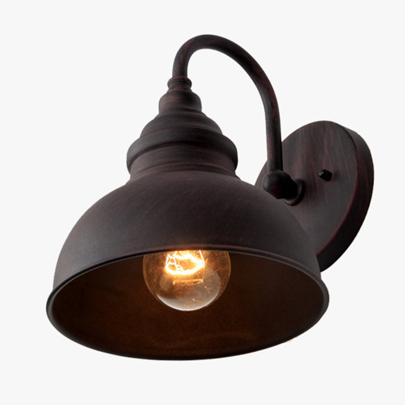 Retro Industrial Style Gooseneck Stem Wall Sconce Lights 1 Light Aluminum Alloy Sconces