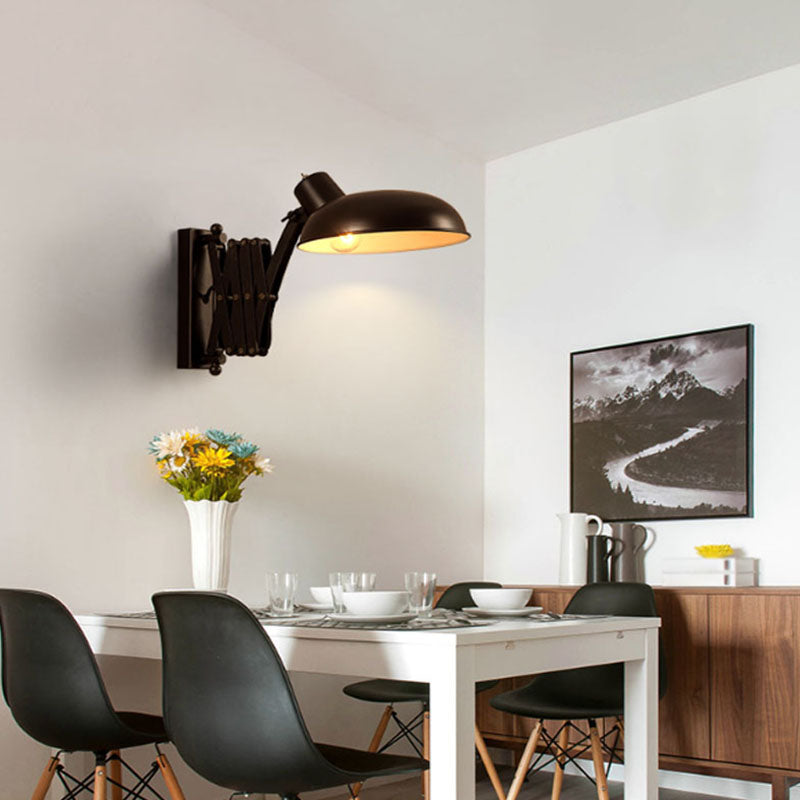 American Retro Industrial Style Swing Arm Wall Lampe 1 leichte Metallleuchten