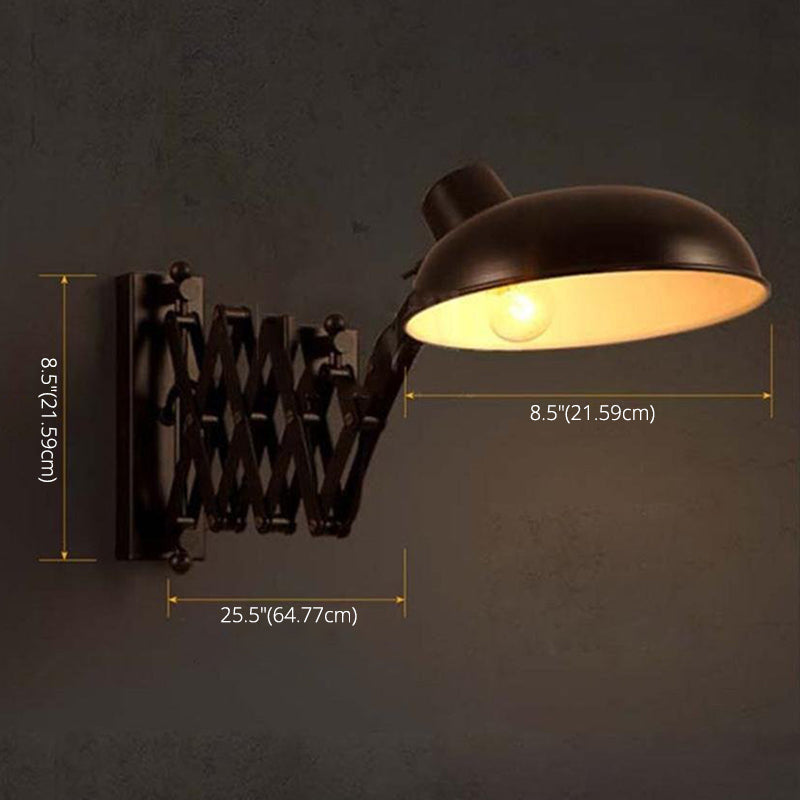 American Retro Industrial Style Swing Arm Wall Lampe 1 leichte Metallleuchten
