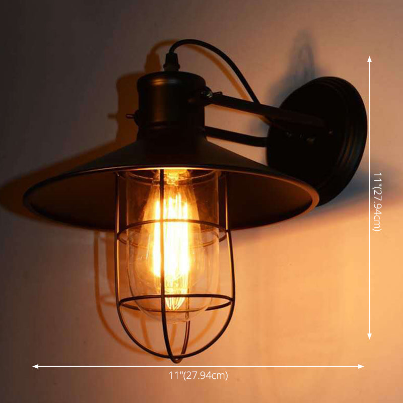 Cone  Metal Sconce Light Fixture American Retro Industrial Style  1 Light Sconces