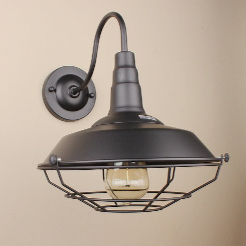 Retro Industrial Style Schwanenhals Stamm Wandleuchte 1 Lichtmetall -Leuchten