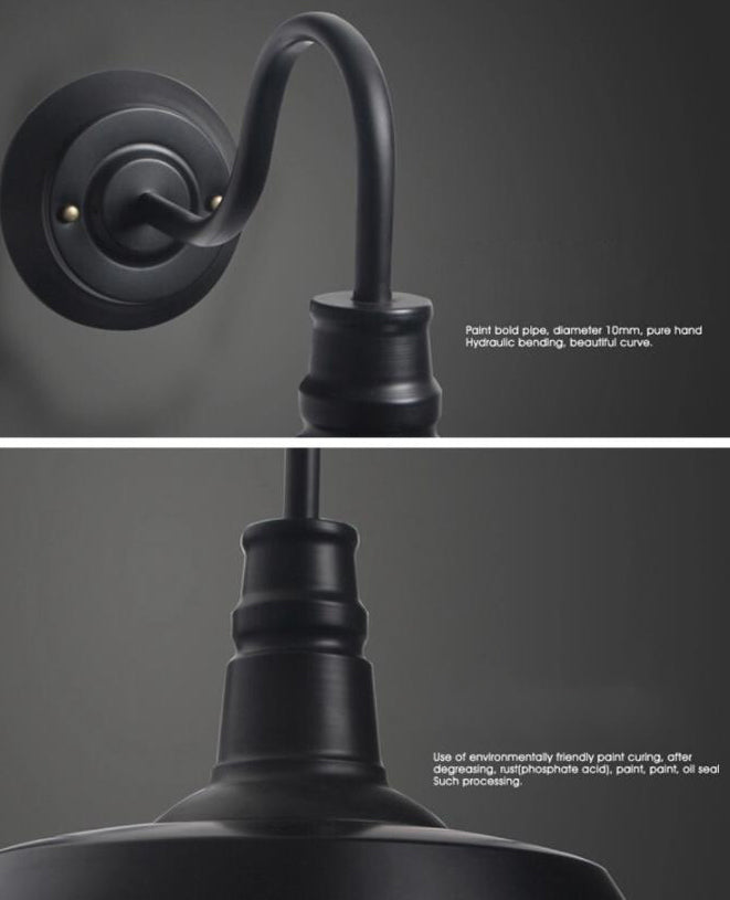 Retro Industrial Style Schwanenhals Stamm Wandleuchte 1 Lichtmetall -Leuchten