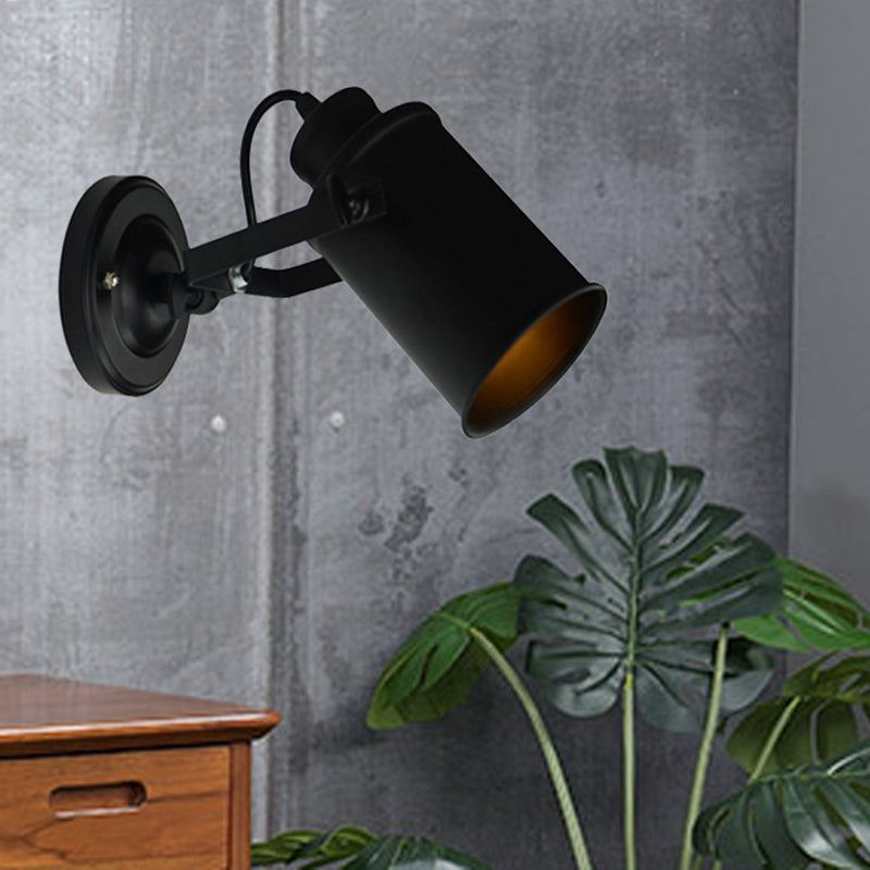 Luces de apliques de pared armada de estilo industrial estadounidense 1 apliques de metal ligero