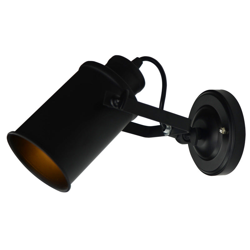 Luces de apliques de pared armada de estilo industrial estadounidense 1 apliques de metal ligero