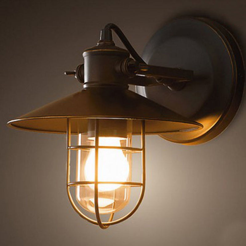 Angle Shade Wandleuchte amerikanische Retro -Industriestil Metal 1 Leichte Leuchten