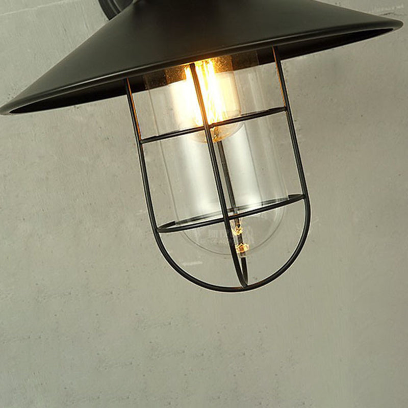 Angle Shade Wandleuchte amerikanische Retro -Industriestil Metal 1 Leichte Leuchten