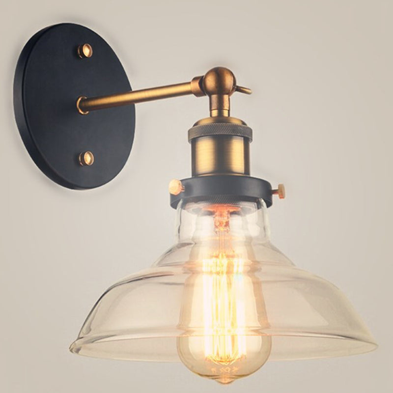 Luz de luz armada de 1 luces Lighture European Retro Style Glass Donces