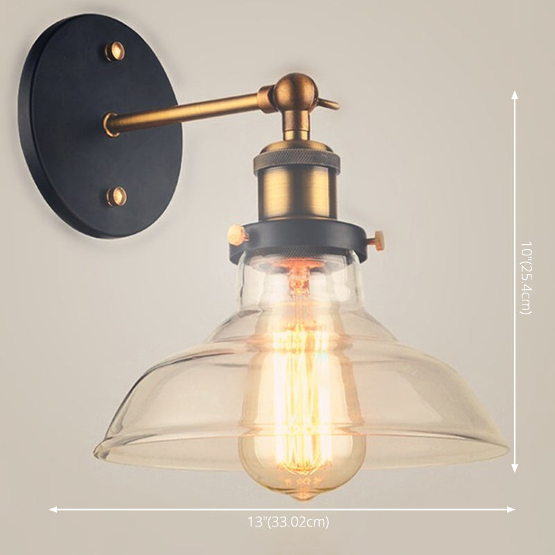 Luz de luz armada de 1 luces Lighture European Retro Style Glass Donces