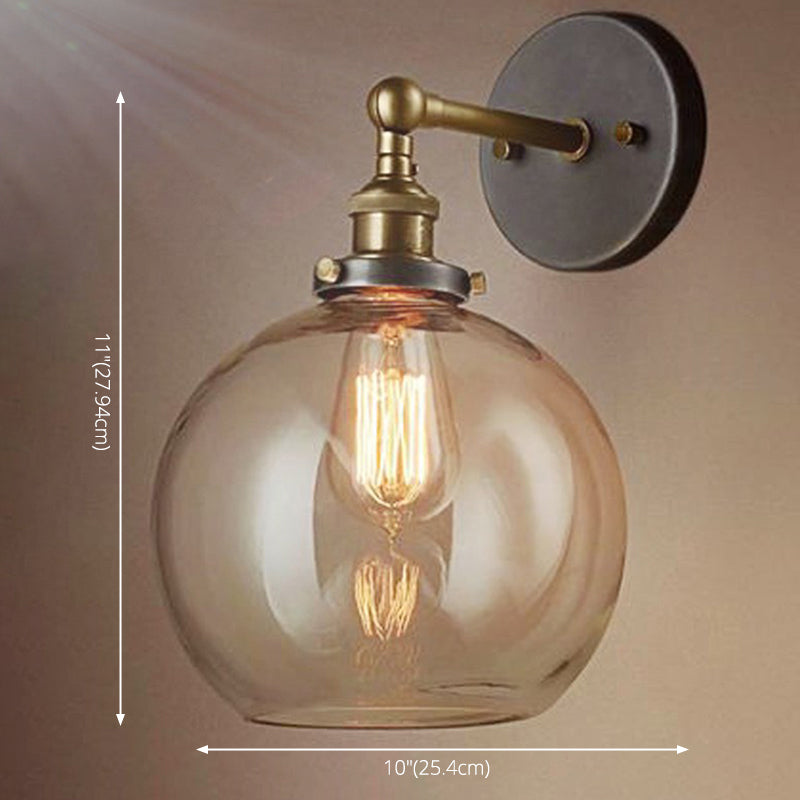 Luz de luz armada de 1 luces Lighture European Retro Style Glass Donces