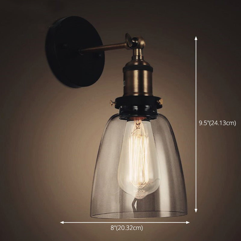 Luz de luz armada de 1 luces Lighture European Retro Style Glass Donces