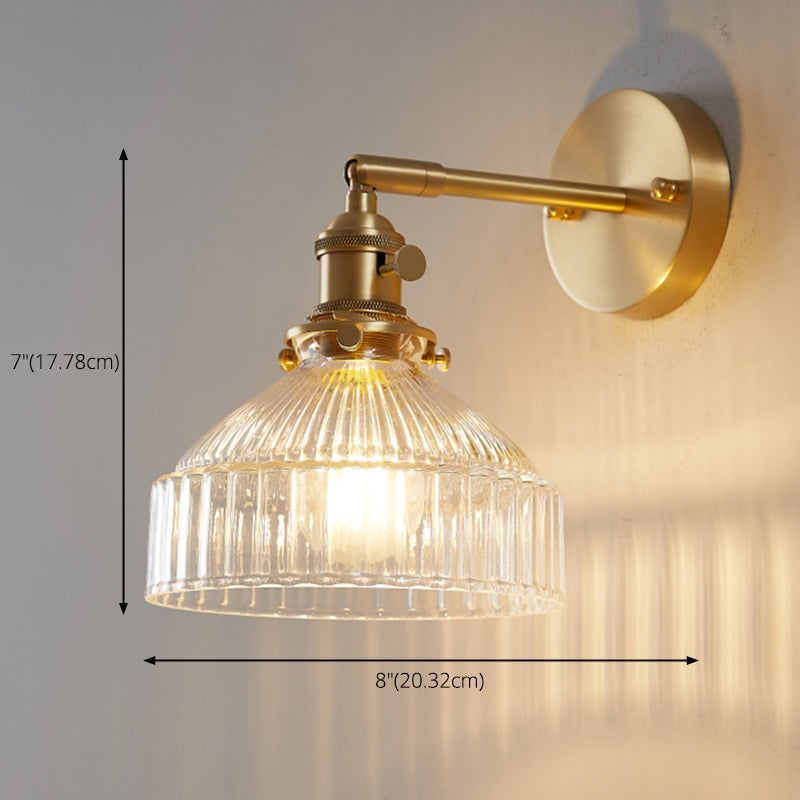 Adjustable Angle 1 Light Armed Wall Light Sconce Nordic Light Extravagant Style Glass Sconces
