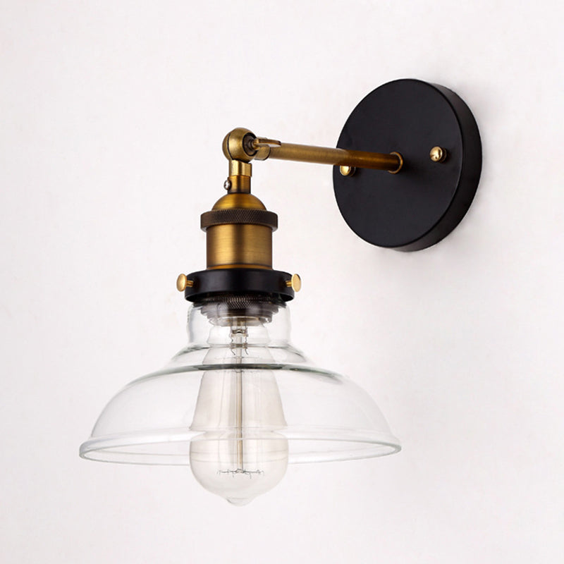 Armed  Wall Light Sconce Modern Minimalist Style Glass  1 Light Sconces