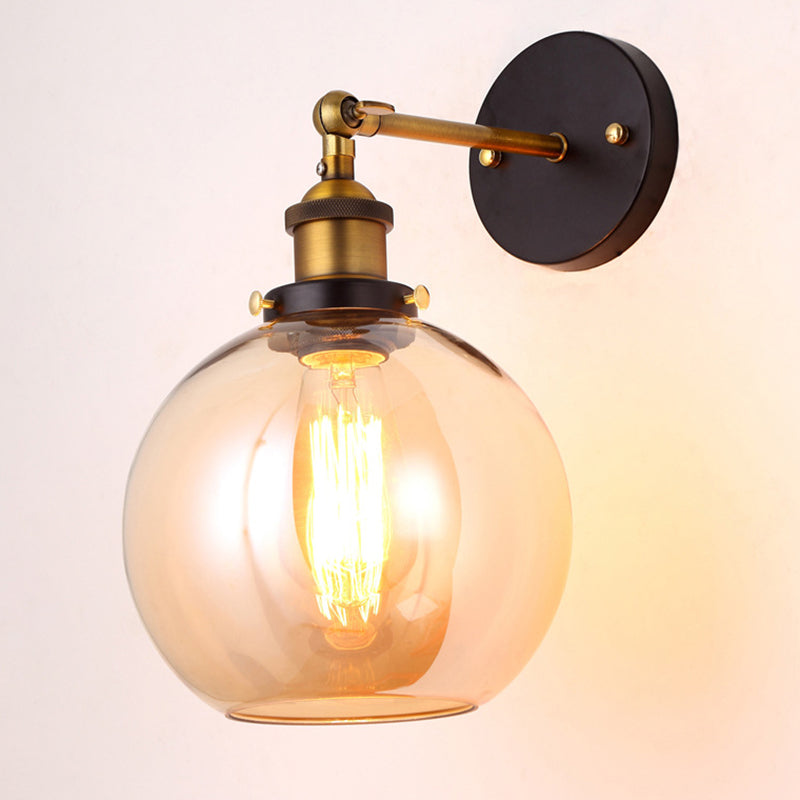 Armed  Wall Light Sconce Modern Minimalist Style Glass  1 Light Sconces