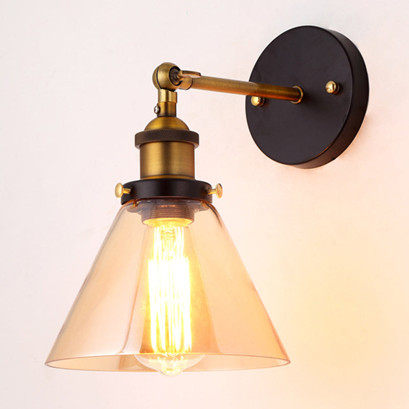 Armed  Wall Light Sconce Modern Minimalist Style Glass  1 Light Sconces