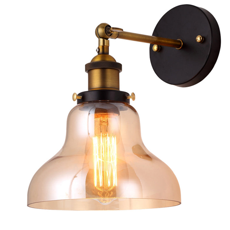 Armed  Wall Light Sconce Modern Minimalist Style Glass  1 Light Sconces