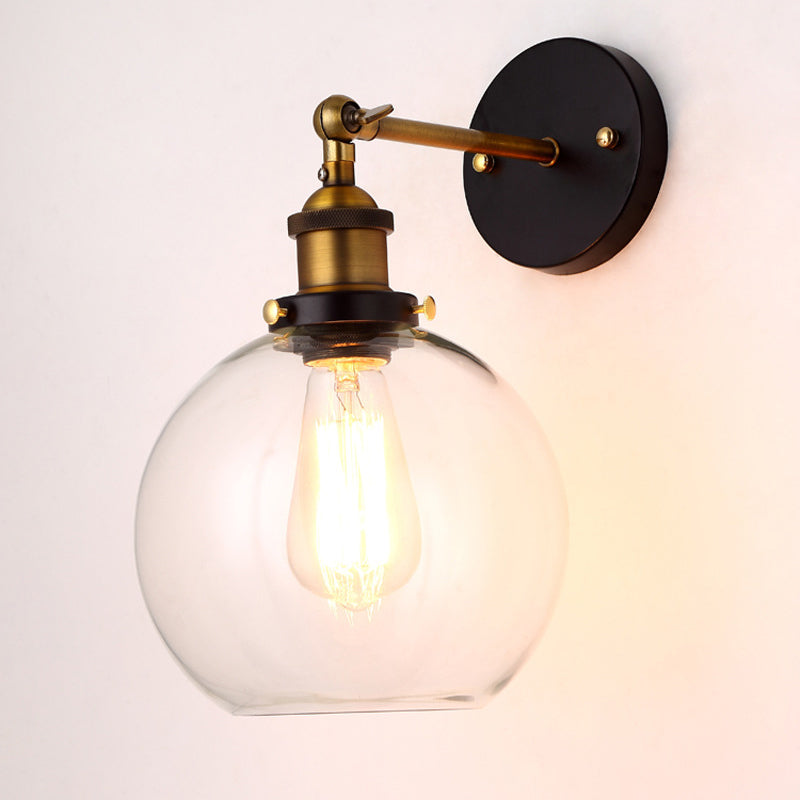 Armed  Wall Light Sconce Modern Minimalist Style Glass  1 Light Sconces