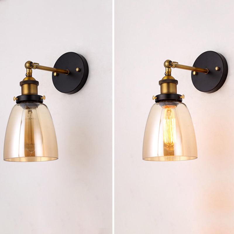 Armed  Wall Light Sconce Modern Minimalist Style Glass  1 Light Sconces