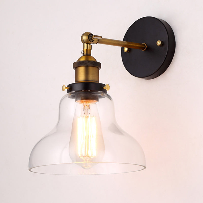 Armed  Wall Light Sconce Modern Minimalist Style Glass  1 Light Sconces