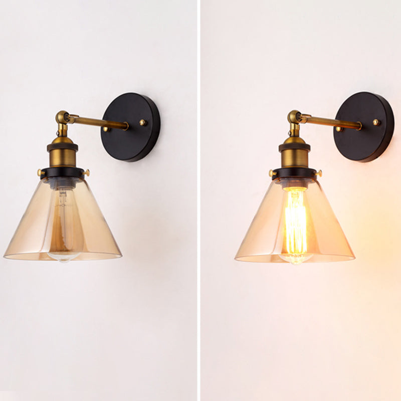 Armed  Wall Light Sconce Modern Minimalist Style Glass  1 Light Sconces