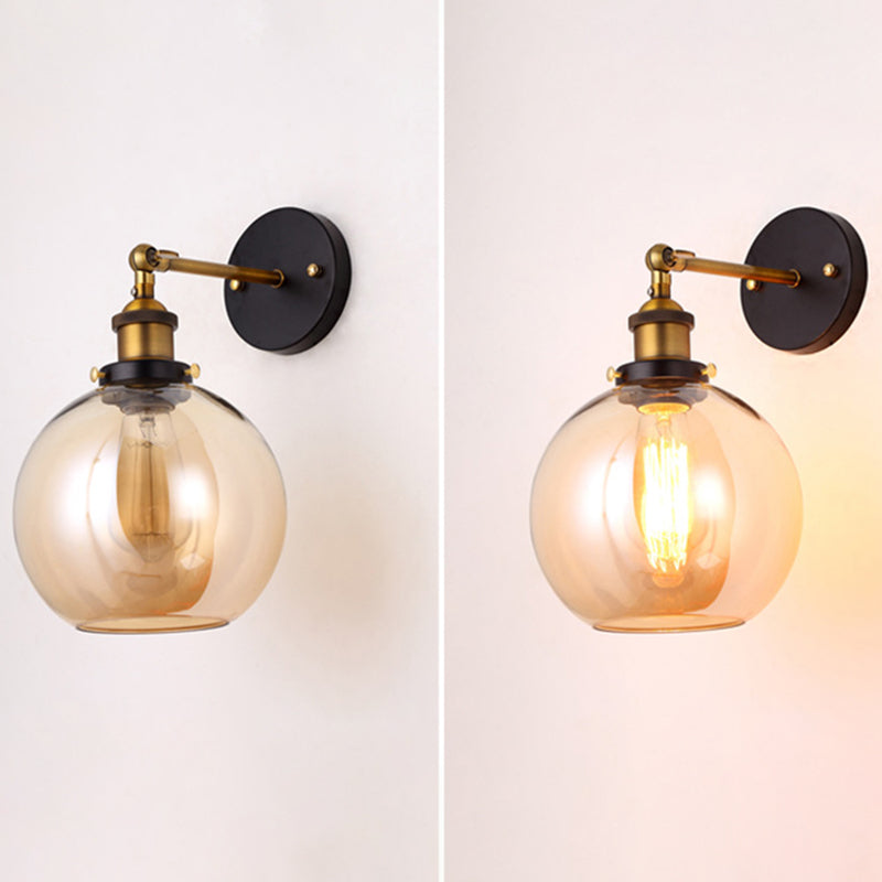 Armed  Wall Light Sconce Modern Minimalist Style Glass  1 Light Sconces