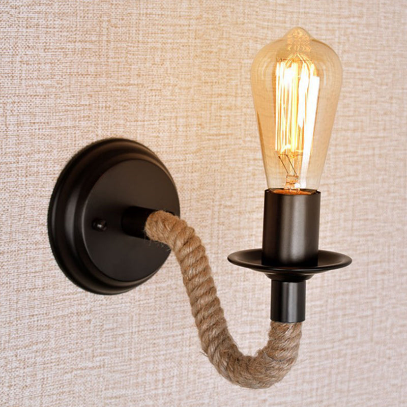 Schwanenhals Wandlampe American Retro Style Metal 1 Leichte Leuchten