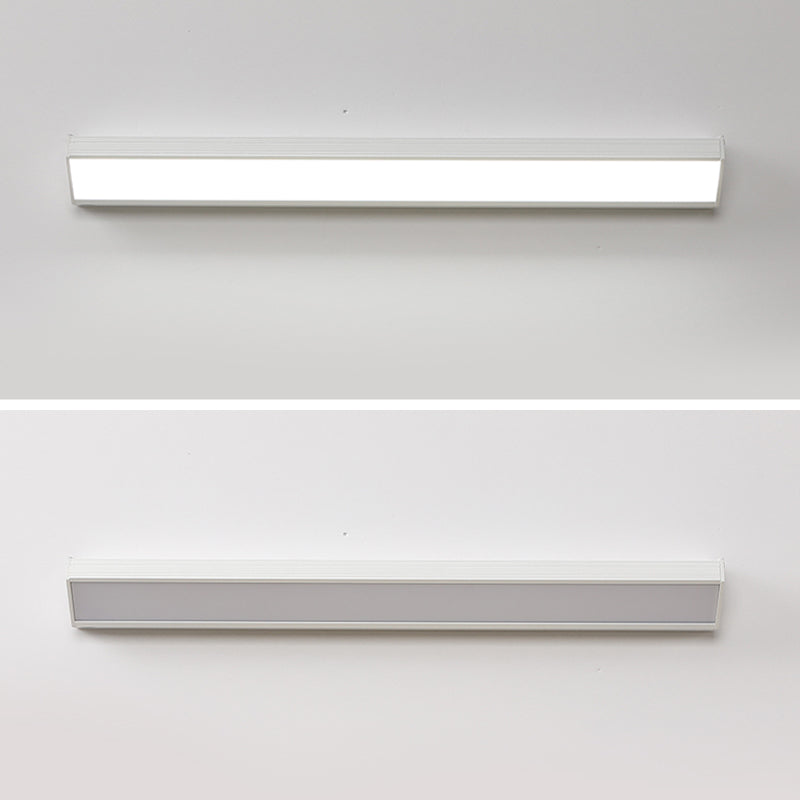 Rectangle Vanity Wall Sconce Fixtures Modern Minimalist Style Acrylic Single Vanity Light